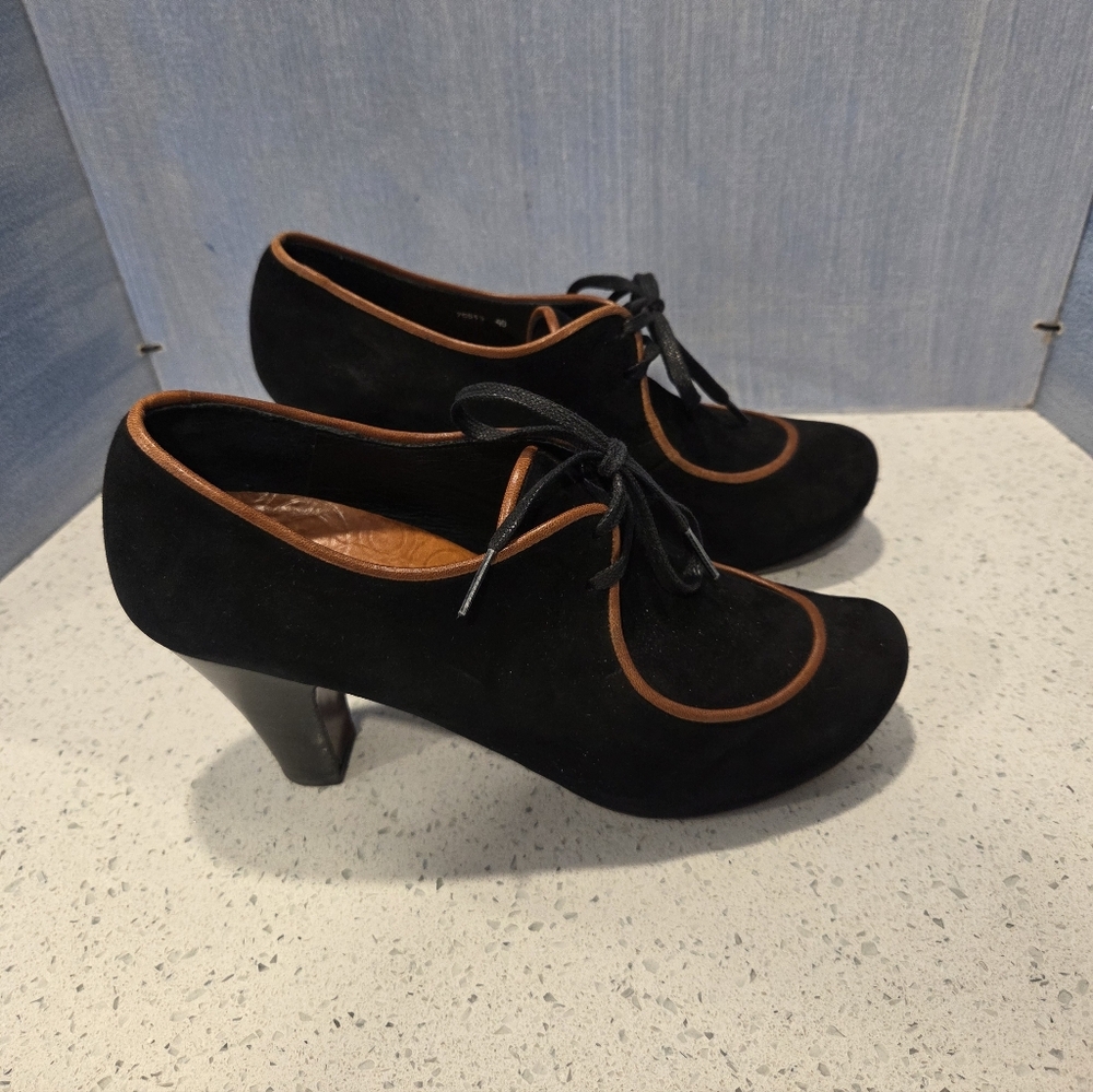 Chie Mihara Black Popet Platform Loafer Heel - Picture 4 of 13